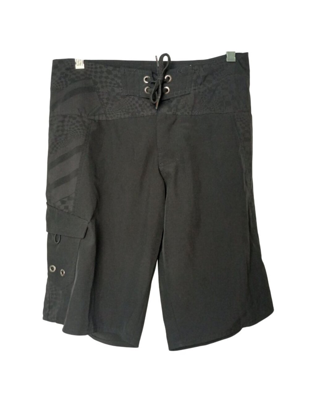 Tony Hawk Mens 30 Black Cargo Board Shorts W/ Adj Waist Side Pocket #D-28 - Picture 1 of 8